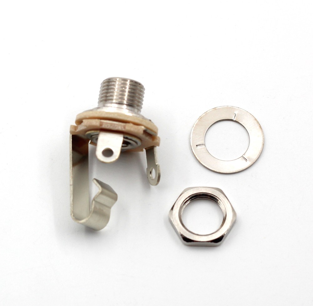 Switchcraft #11 1/4 Mono Jack Input Output w Mounting Hardware - PAIR (2X)