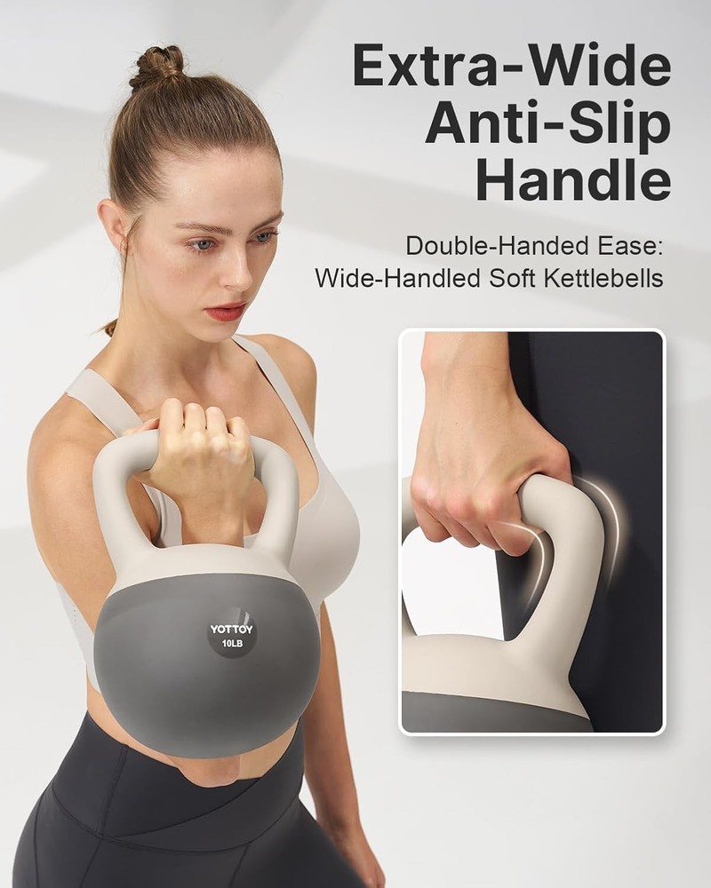 Soft Kettlebell Set for Strength Training Kettlebells& Home Workouts Wide-Handle