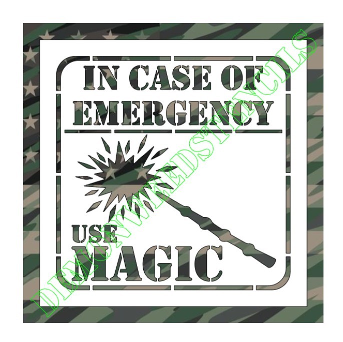 Clear Plastic Stencil - Magic Saying (SB144) (6" or 8")