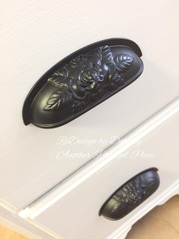 3-3/4" Old Rose Pattern Cup Pull Oil Rubbed Bronze