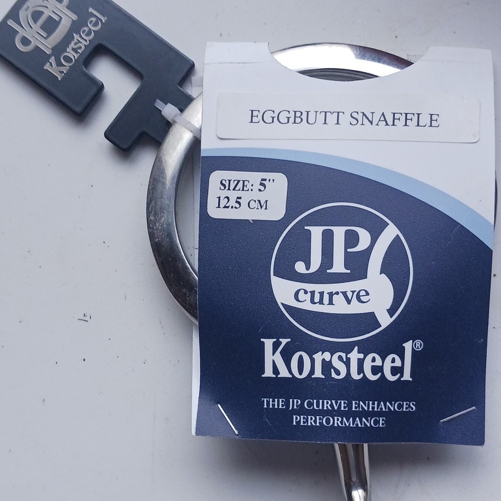 Korsteel JP Curve Eggbutt Snaffle Bit Copper Oval 5" Model 130628