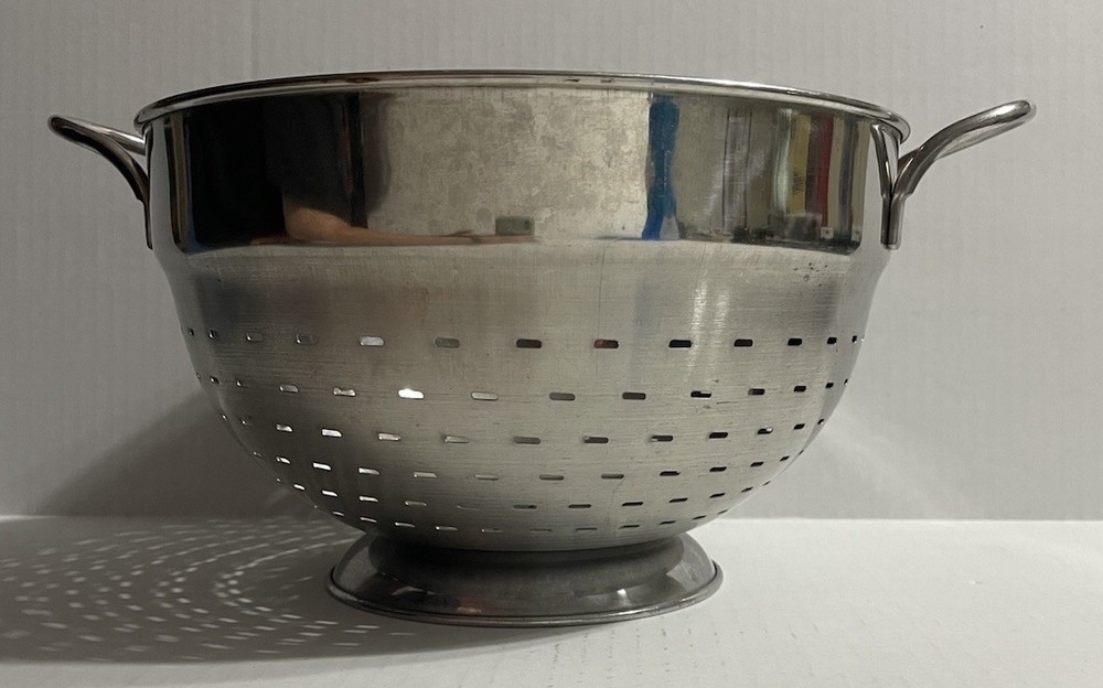 Metal Colander Strainer Large Footed With Handles