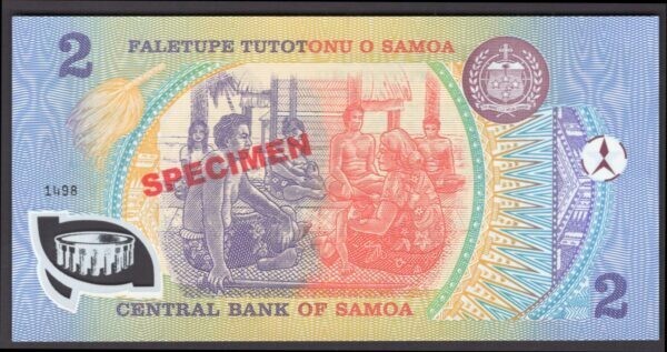 Samoa: Central Bank, 2 tala, Specimen, (2003), series AAJ, UNC