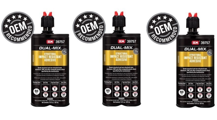 SEM 39757 Dual-Mix Structural Impact Resistant Adhesive (3 Pack)