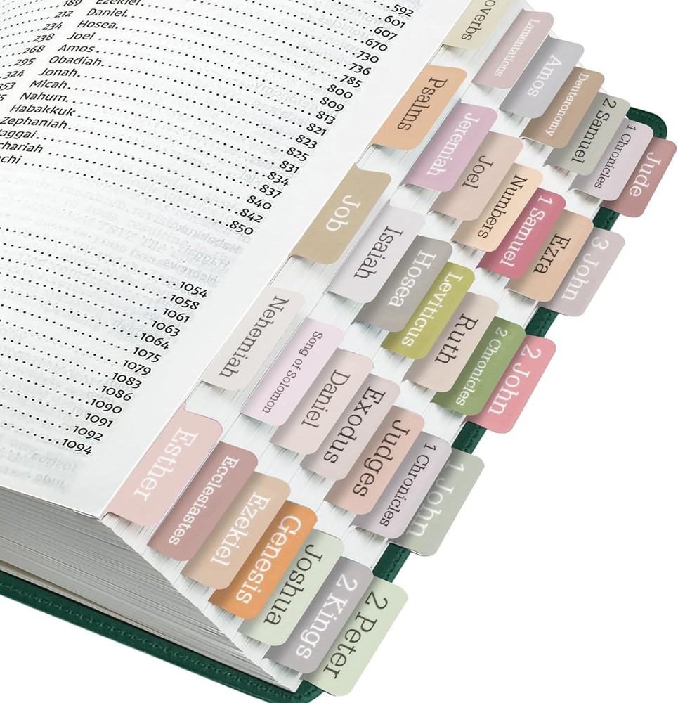 Laminated Bible Tabs,75 Tabs,Laminated Bible Index Tabs