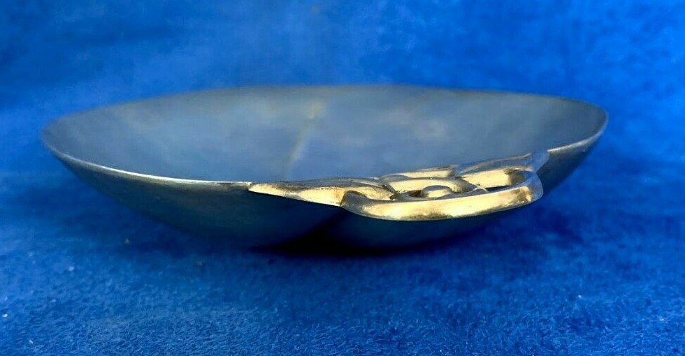 Vintage Tiffany & Co. Makers Sterling Silver Leaf Candy / Nut Dish / Bowl