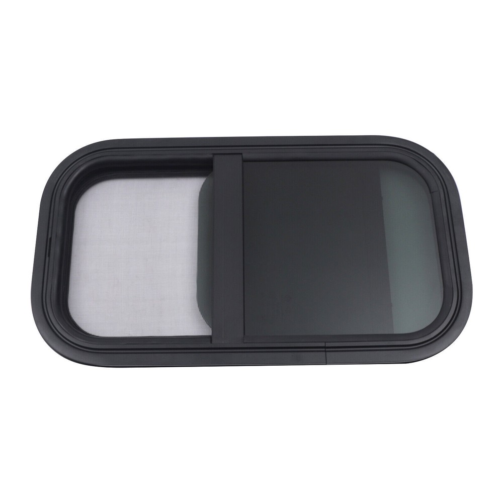 New Vertical Sliding Black RV Window 12''X22'' Wall Includes Mounting Ring