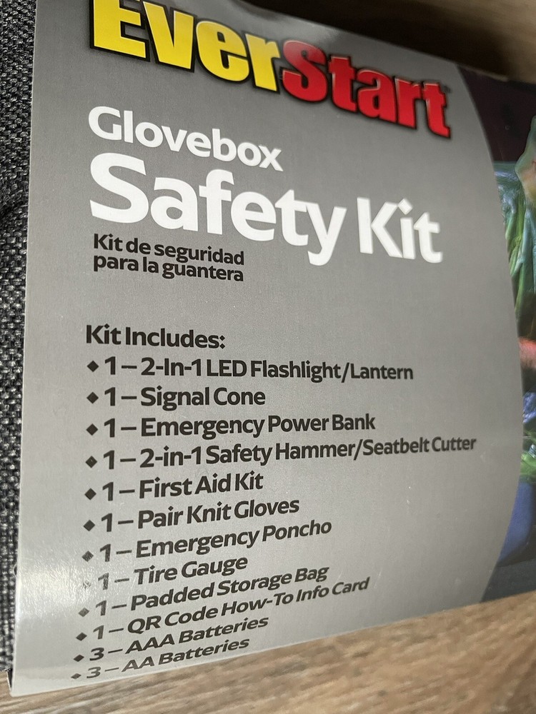 EverStart Roadside Safety Kit Multi Functional Roadside Emergency Kit Glovebox