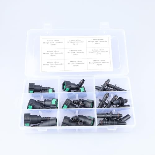 24PCS Assorted Fuel Line SAE 24PCS - Assortment - 6mm Quick Connector Kit