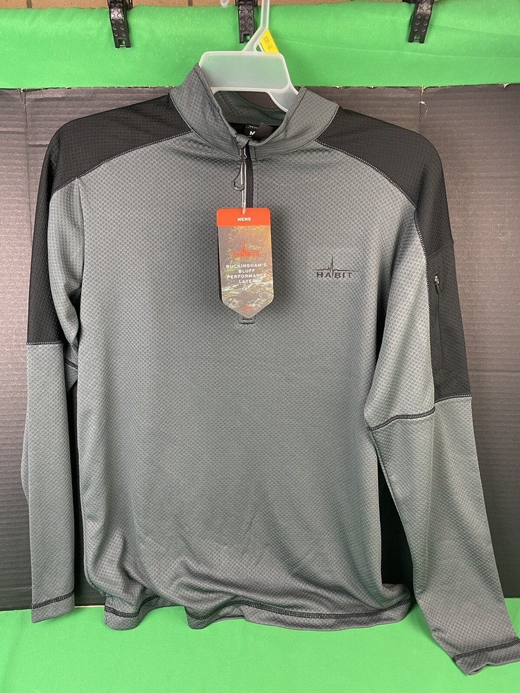 Habit Men's 1/4-Zip Performance Layer with Scent Factor Size M