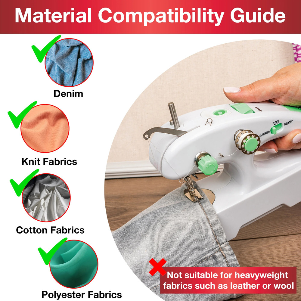 SINGER PORTABLE SEWING MACHINE Stitch Quick Plus Cordless Handheld Two Thread