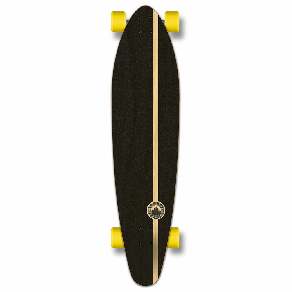 Yocaher Kicktail Sunset Longboard Complete