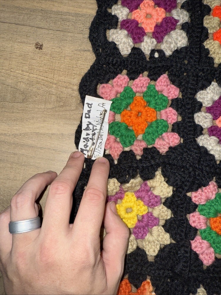 Handmade Granby square blanket 60”x40”