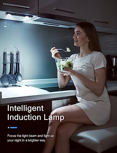 Under Cabinet Lights, Wireless Motion Sensor Light 10in-white light Black