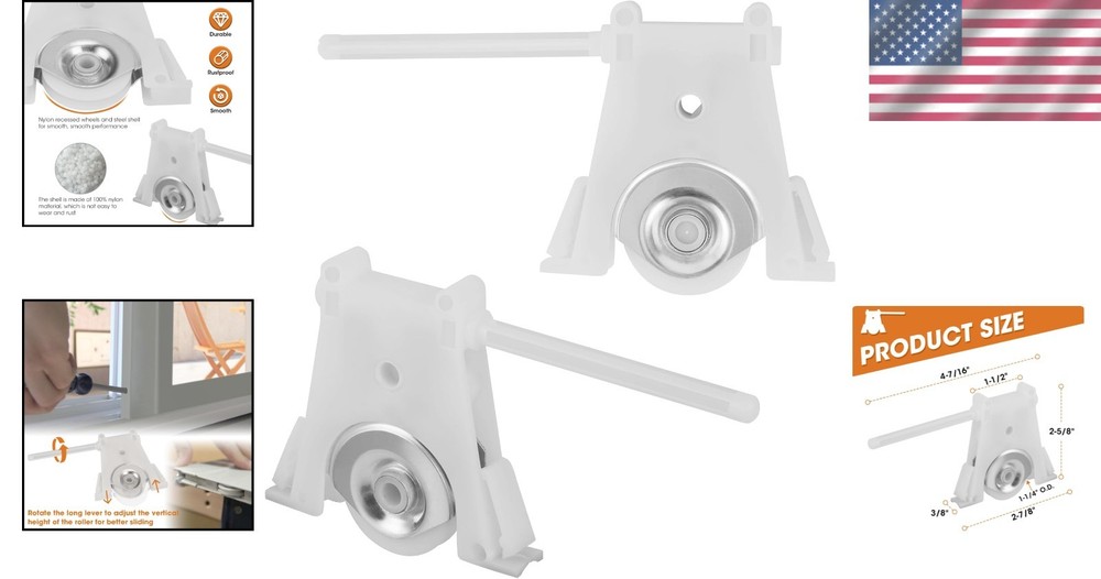 Quality 2 Pack Screen Door Rollers - Adjustable Height, Compatible with Andersen
