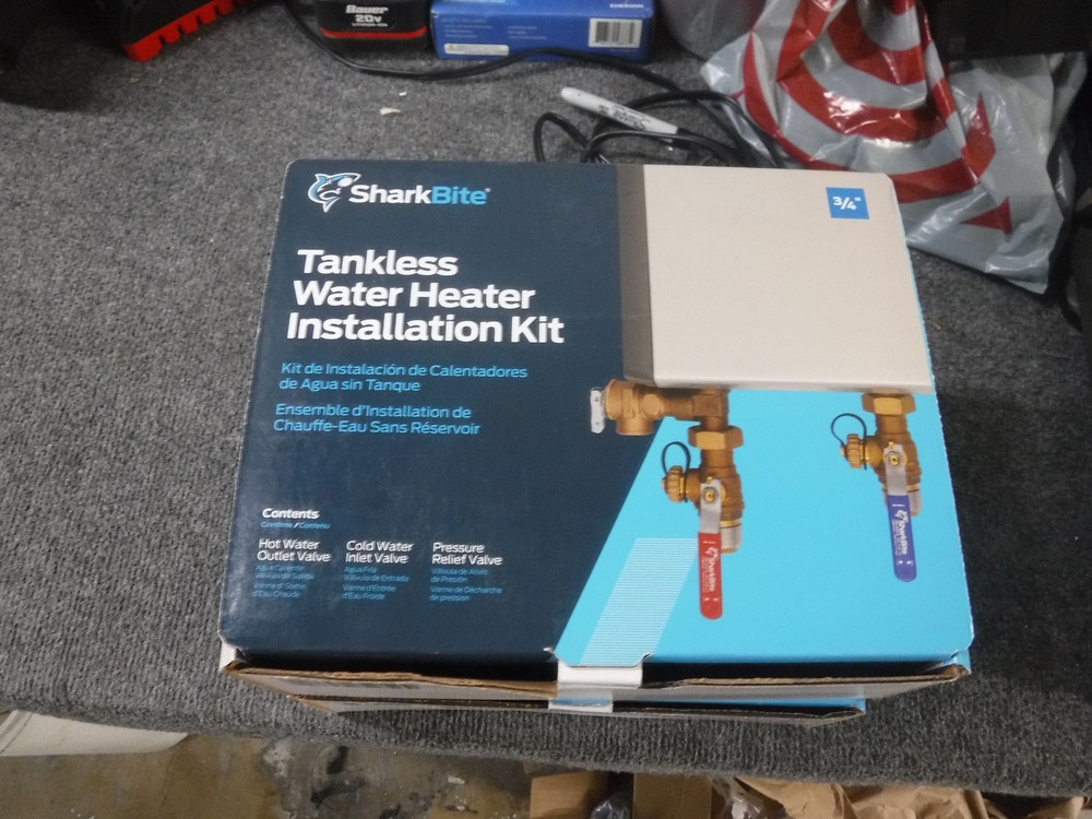 *NEW* SharkBite Tankless Water Heater Valves Installation Kit 3/4" 25374