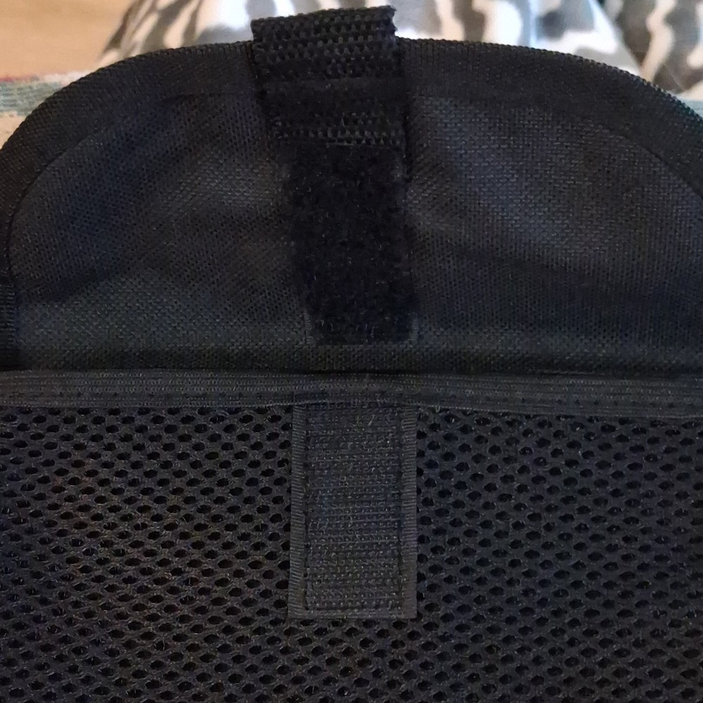Buddy Pouch Black Mesh Running Adjustable Hook & Loop Closure 2 Pockets
