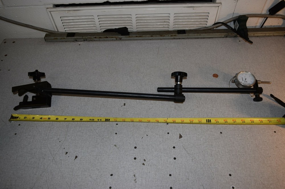 Flexbar .001" Dial Indicator Kit with Adjustable Arm Stand and Clamp Base