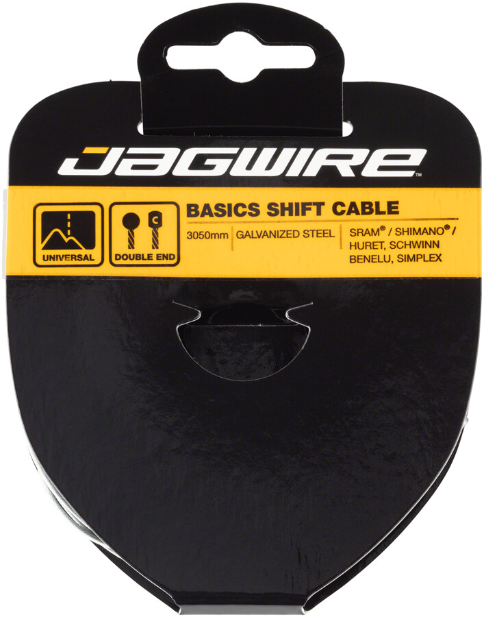 Jagwire Basics Shift Cable - 1.2 x 3050mm, Galvanized Steel, /SRAM, Huret