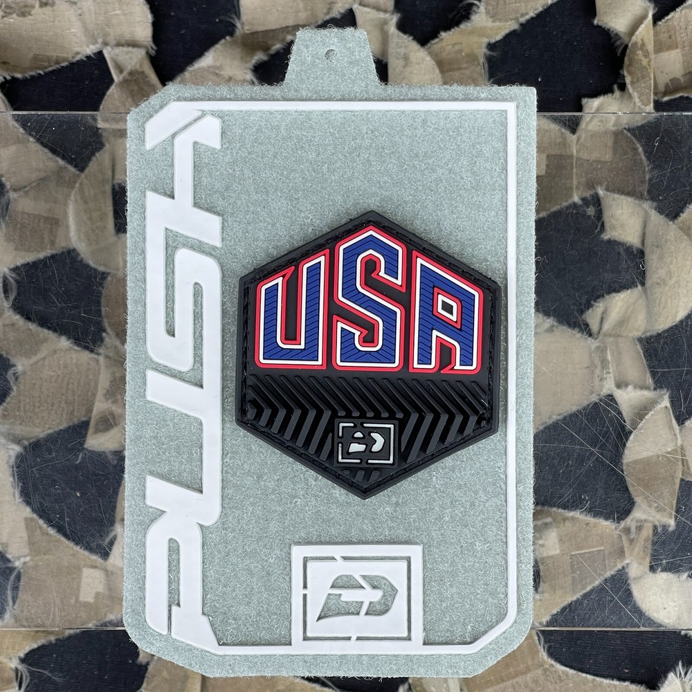 NEW Push Rubberized Patch - USA Black