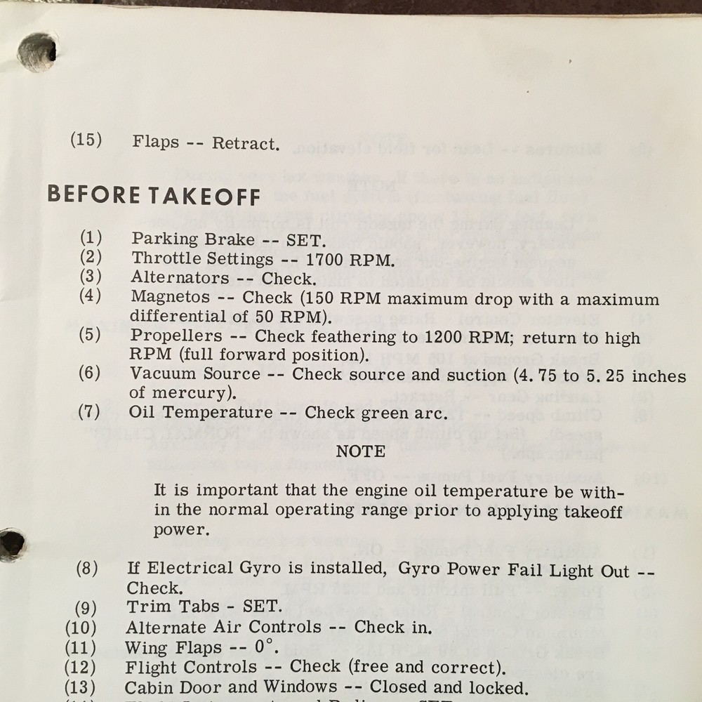 1969 Cessna 310P Owner's Manual