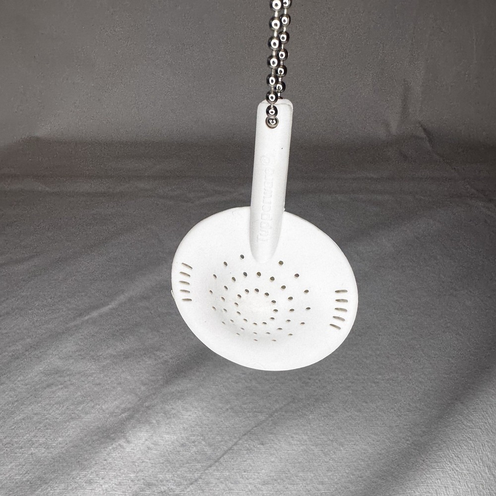 Vintage Tupperware Mini Strainer Keychain 3” White Plastic Colander Tool