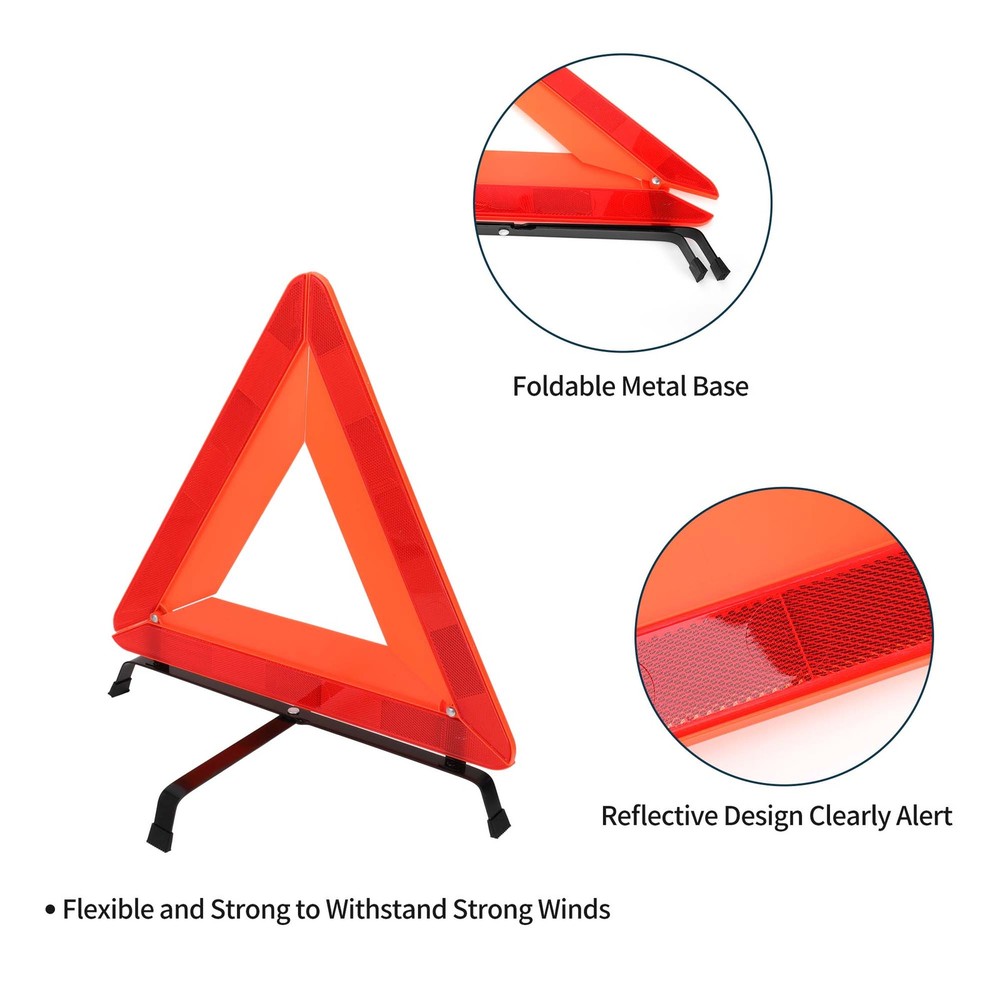 Car Warning Triangle, Triangular Warning Sign, 1 Piece