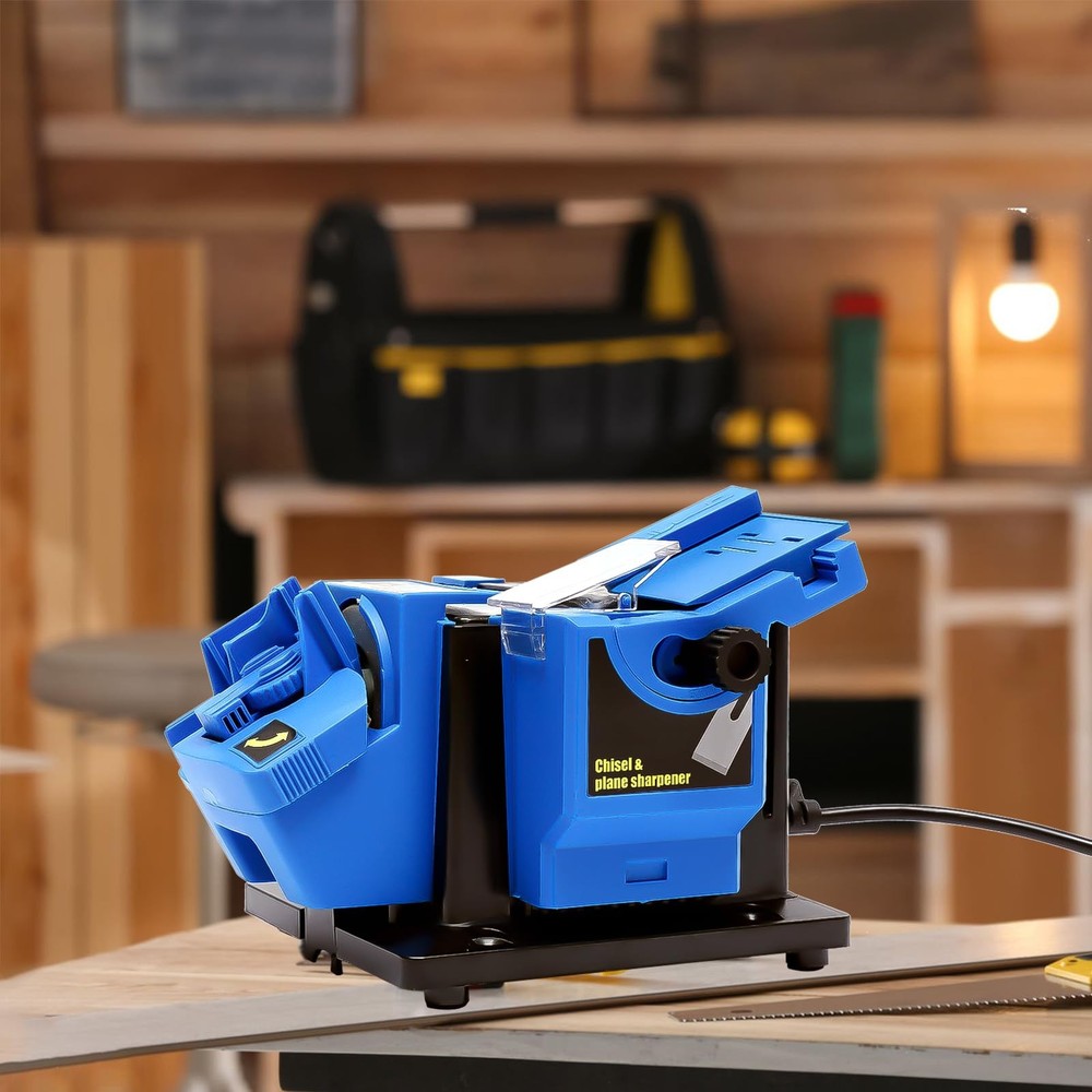 Electric Drill Bit Sharpener, 3-in-1 Multifunction Large, Blue