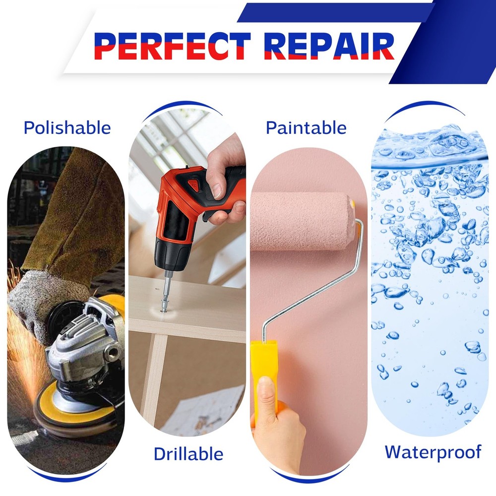 Epoxy Putty - 8oz/227g AB for Underwater, Multi-Purpose White