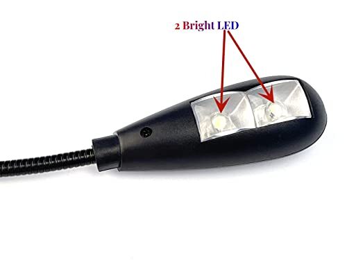 LED USB Reading Lamp Light with 2-Brightness Dimmable Setting, Flexible