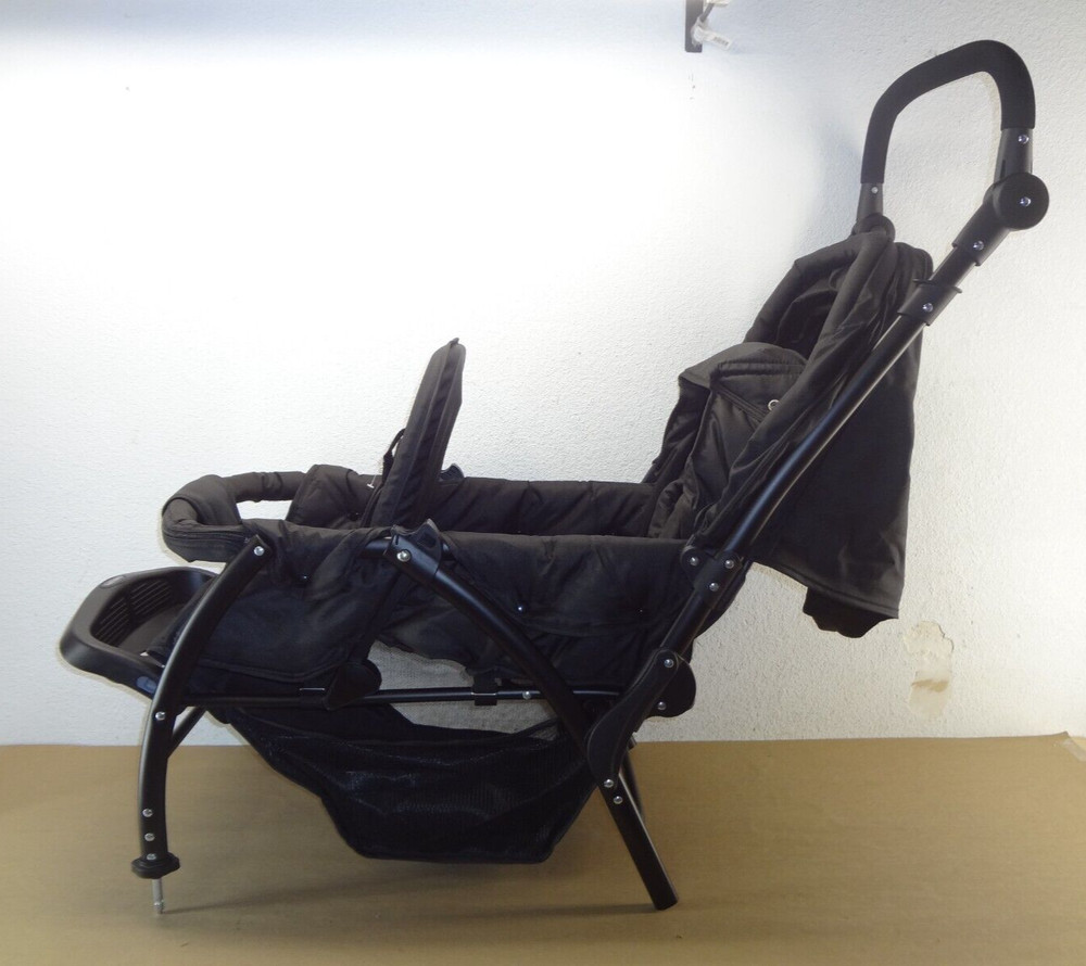 BABY JOY Double Foldable Baby Stroller, Tandem Stroller, adjustable, Black
