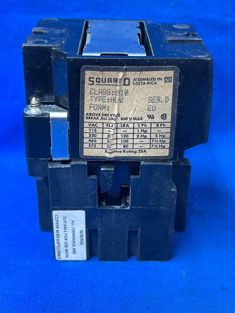 SQUARE D CLASS 8910 TYPE HO-2 CONTACTOR
