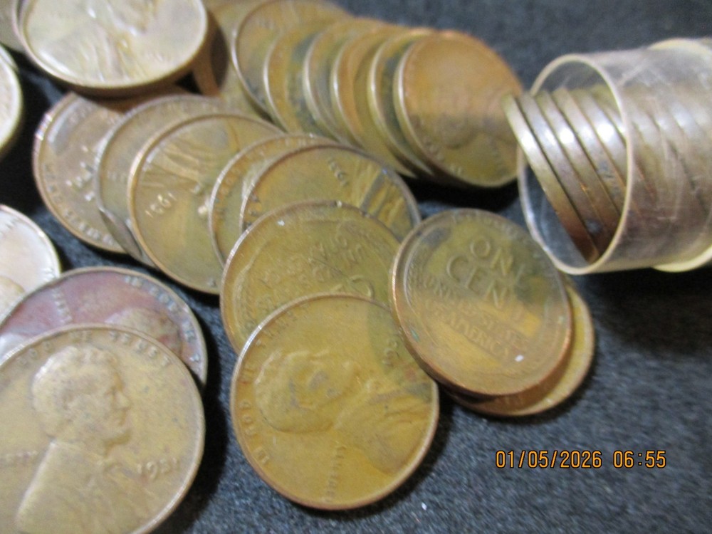 1931 LINCOLN WHEAT CENT ROLL - GOOD + XX