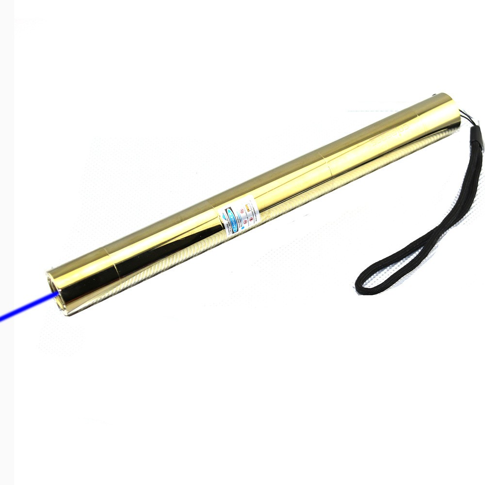 LMX5B  Adjustable Focus Blue Laser Pointer 450nm Visible Beam Light Charger+Case