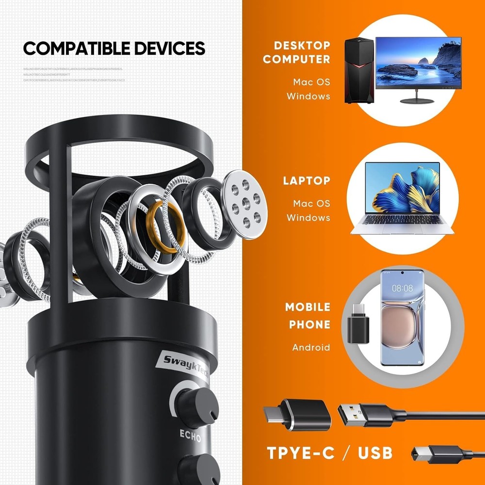 USB Studio Microphone Kit with Isolation Shield & Tripod - Perfect for Recording