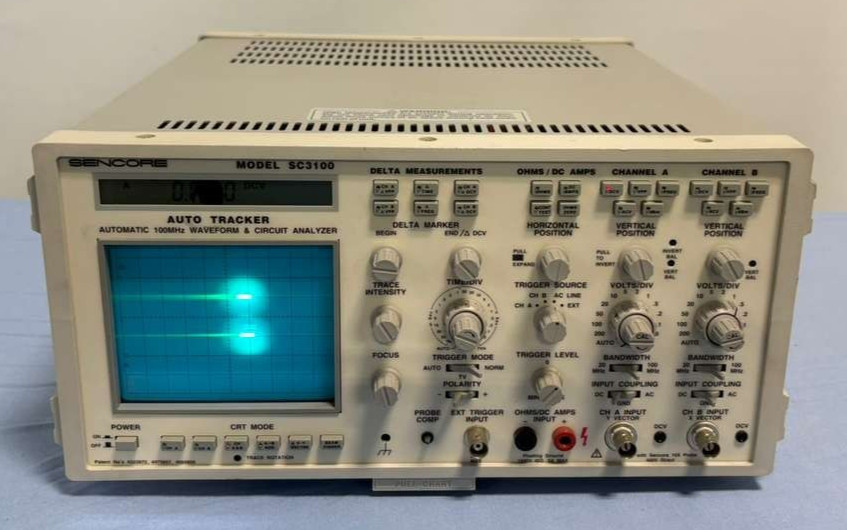 Sencore Automatic 100MHz Waveform & Circuit Analyzer Oscilloscope Model SC3100