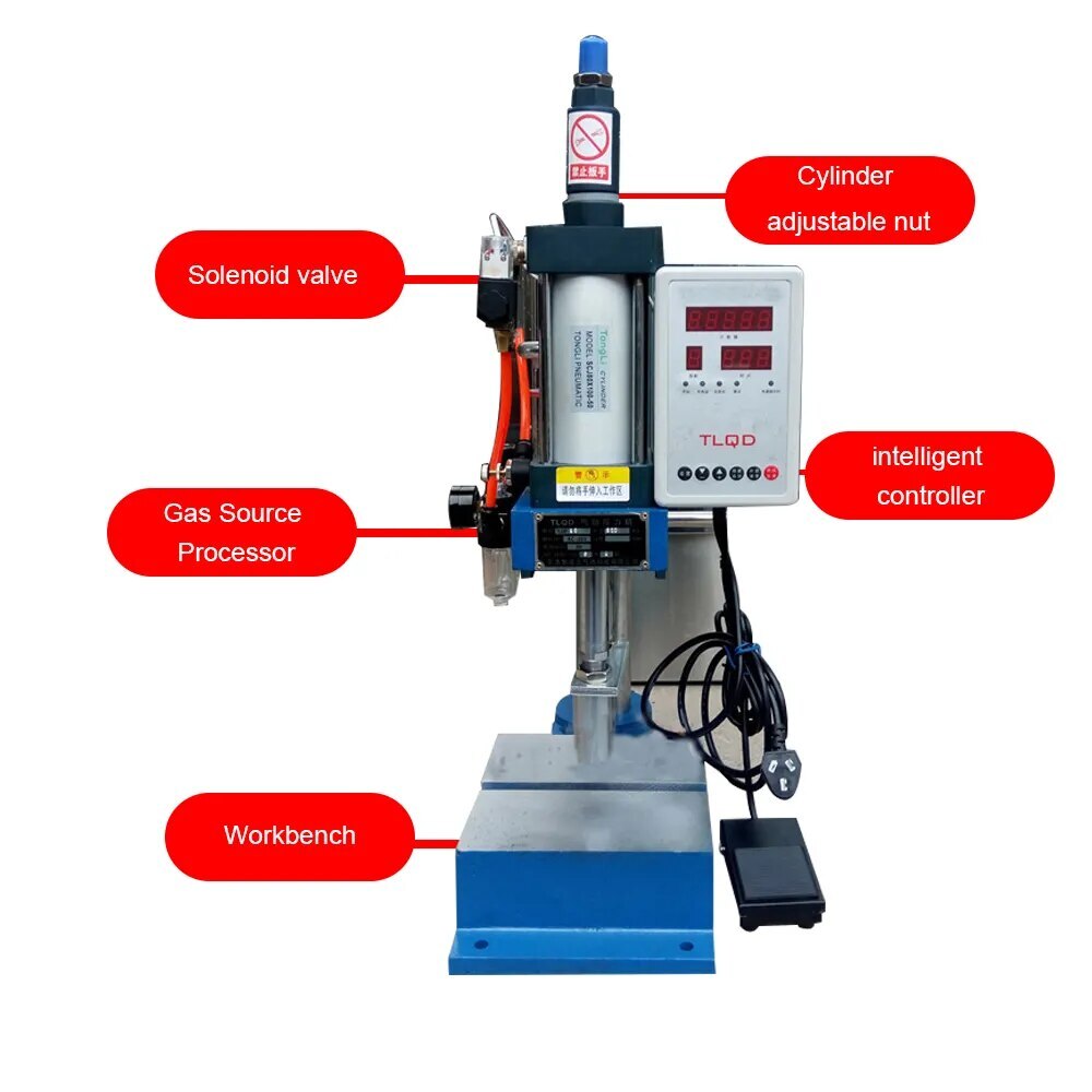 200kg Single Column Type Pneumatic Press Machine 15*13.5cm Type Punch