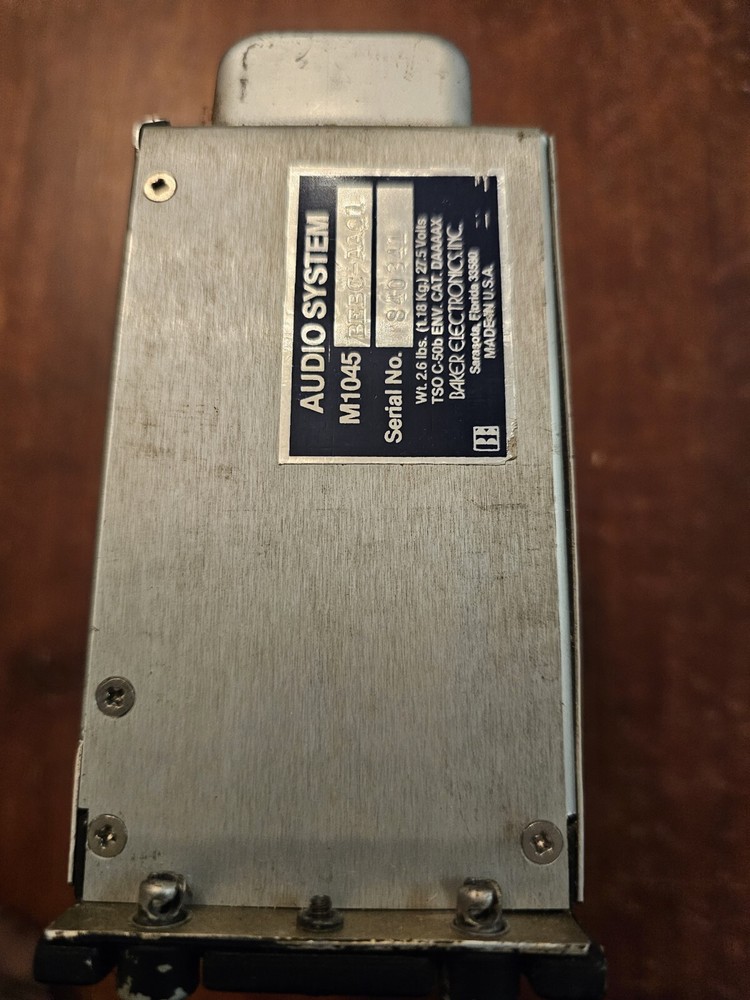 Baker Electronics M1045 Audio Control System M1045-BEBC-AAO1 Aviation Panel