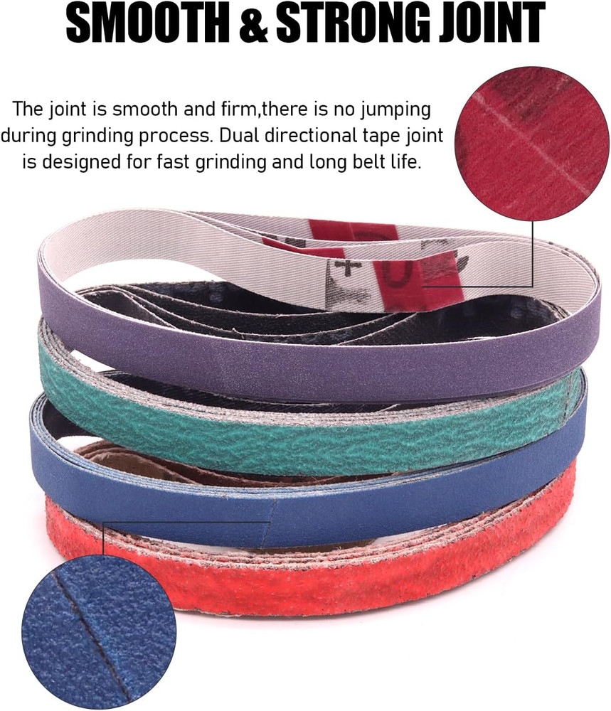 36 Pack 1/2" X 12" Replacement Knife Sharpener Sanding Belts for Official Work S