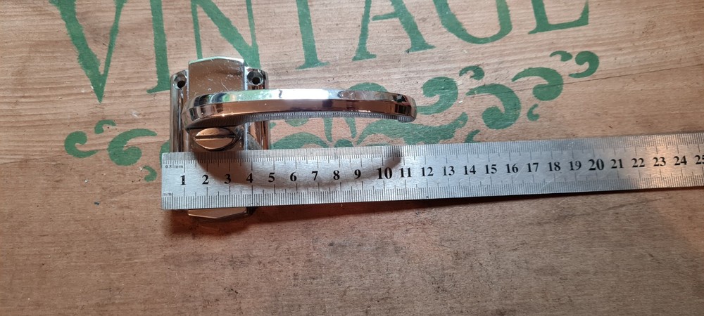 One Single chrome Old vintage door handle Lever
