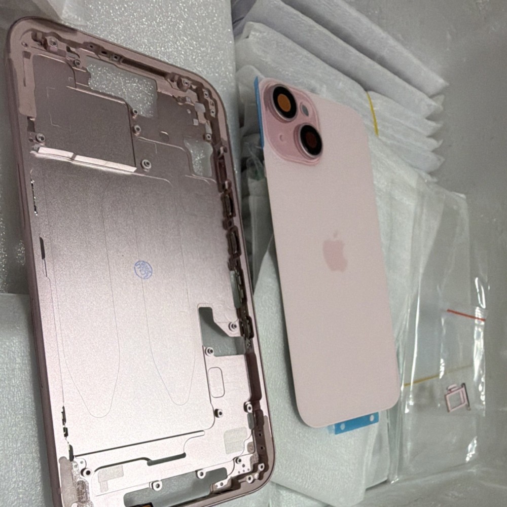 Apple iPhone 15 Pink Housing Frame Back Cover Replacement