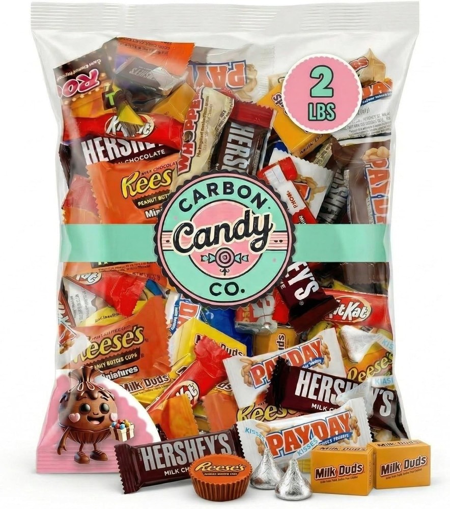 Chocolate Candy Variety Pa - 2 lb Assorted Bulk Indivily Wrapped