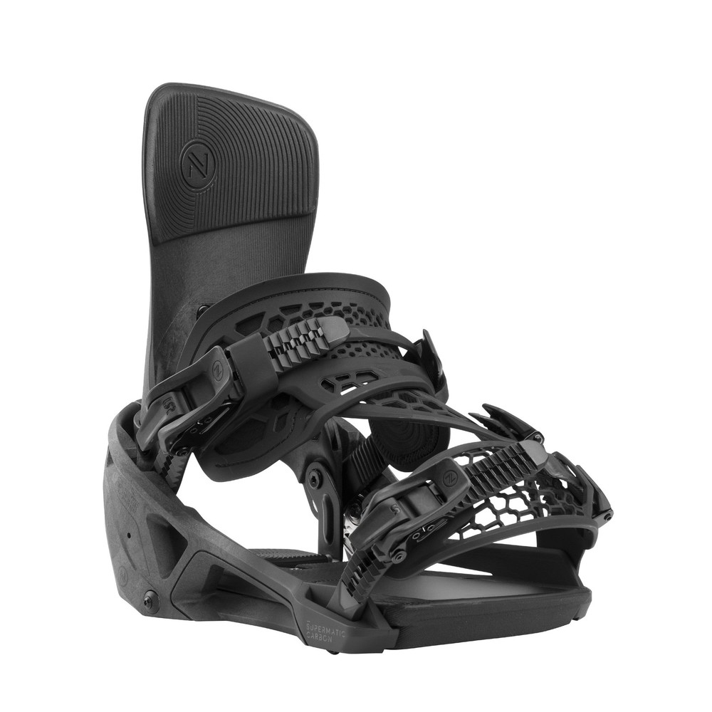Nidecker Supermatic Snowboard Bindings, Carbon Black, Large MY25