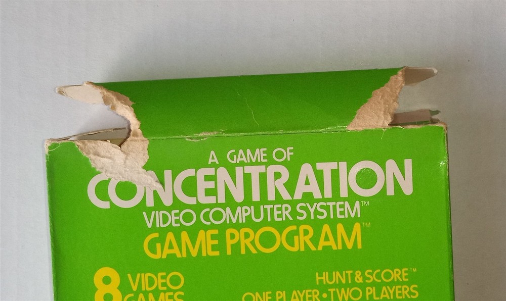 Atari 2600 - empty box and clear case for A Game of Concentration (text label)