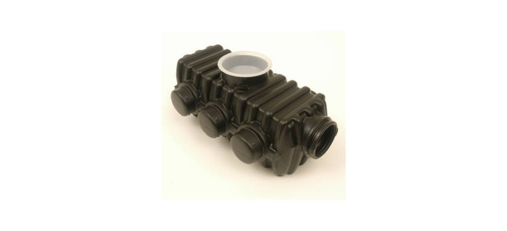 Distribution Box Round Plastic 6 gang Black Black