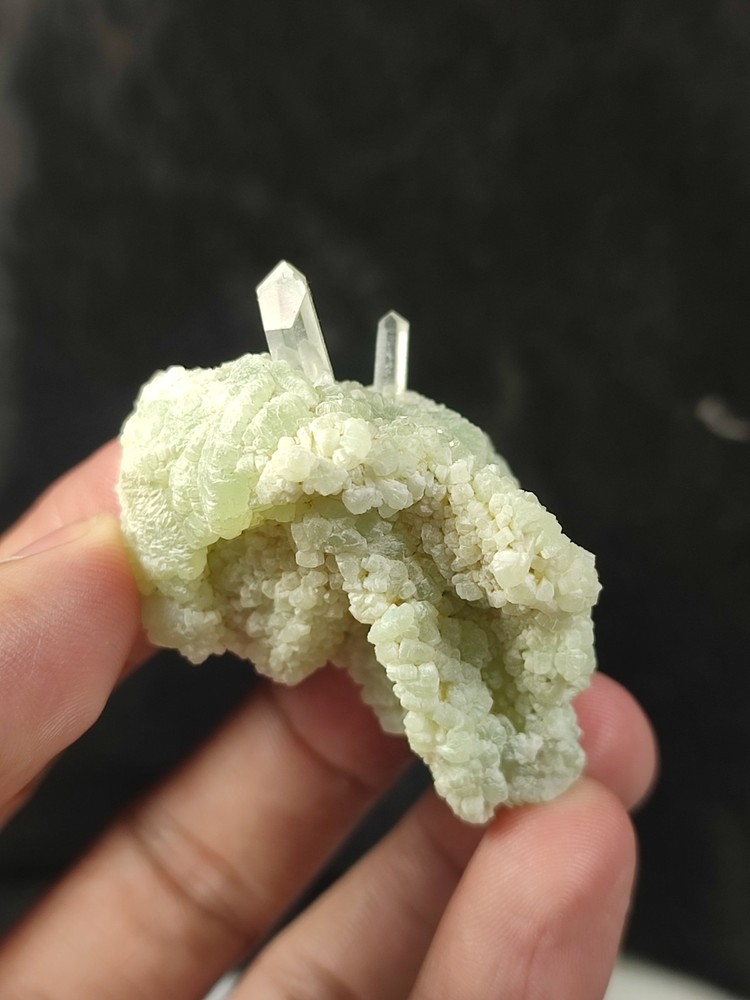Calcite With Prehnite Nice Color & Termination-Afg.