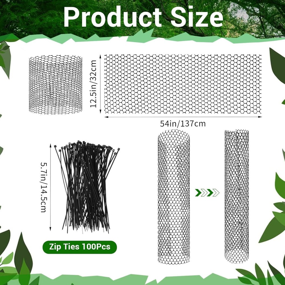 6PCS 54 Inch Mesh Tree Guards Tree Trunk Protector, Mesh Trees Bark Protector...