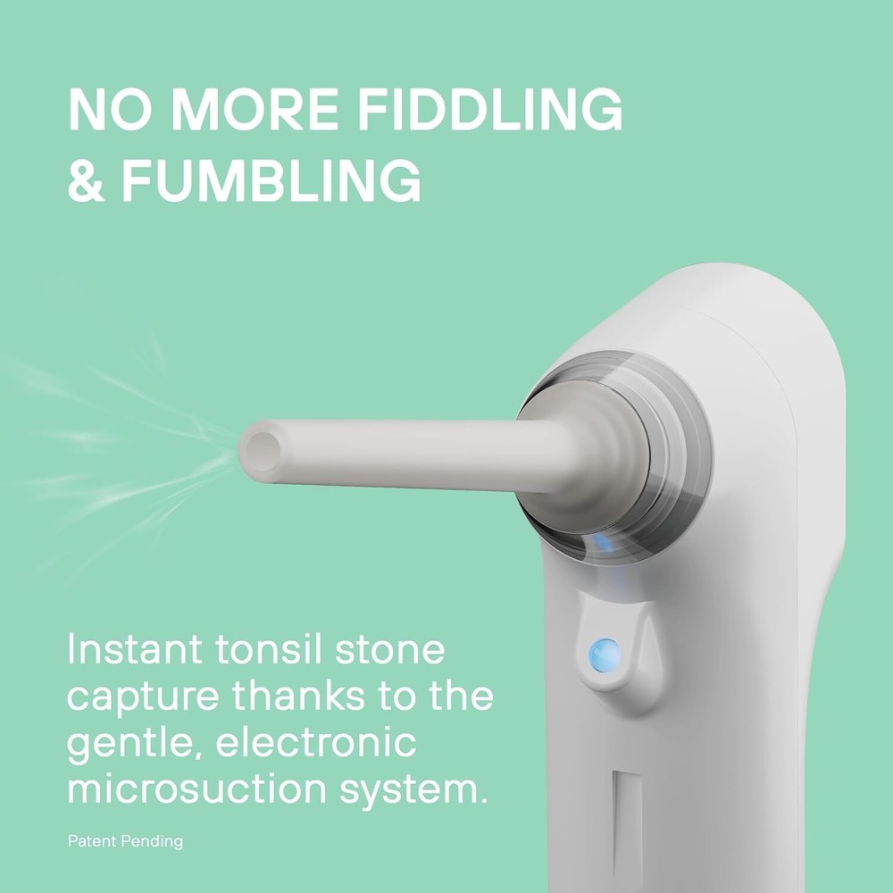 Instant Suction Tonsil Stone Remover - Compact Electric Device with LED Light