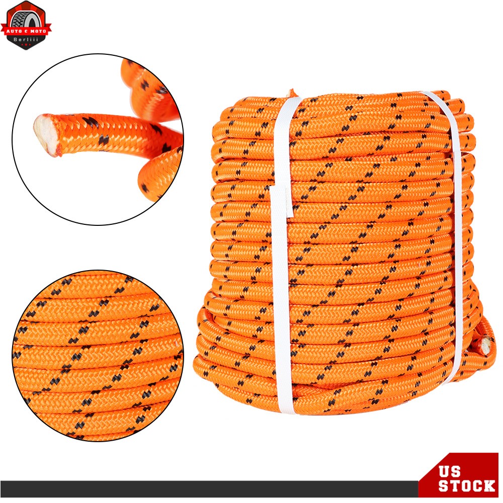 1/2" ×200' Double Braid Polyester Rope Nylon Pulling 6180lbs Breaking Strength