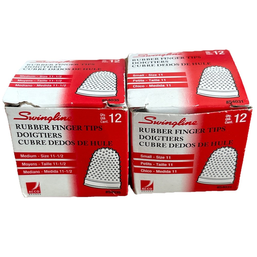 Swingline Medium Rubber Finger Tips | Size 11.5 - NEW 24-Count Bulk Pack